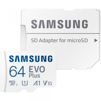 Samsung Evo Plus with Adapter C10 USH-I Micro SDXC 64GB Samsung Evo Plus with Adapter C10 USH-I Micro SDXC 64GB