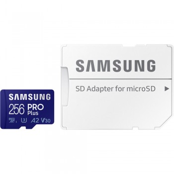 Samsung Pro Plus MicroSD Class 10 U3, V30, A2 256 GB Samsung Pro Plus MicroSD Class 10 U3, V30, A2 256 GB