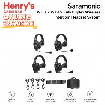 Saramonic Witalk WT4S Full-Duplex Wireless Intercom Headset System Saramonic Witalk WT4S Full-Duplex Wireless Intercom Headset System