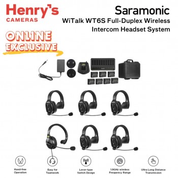 Saramonic Witalk WT6S Full-Duplex Wireless Intercom Headset System Saramonic Witalk WT6S Full-Duplex Wireless Intercom Headset System