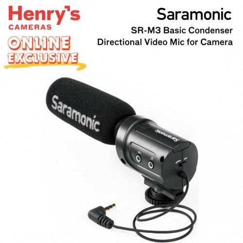 Saramonic SR-M3 Basic Condenser Directional Video Mic for Camera