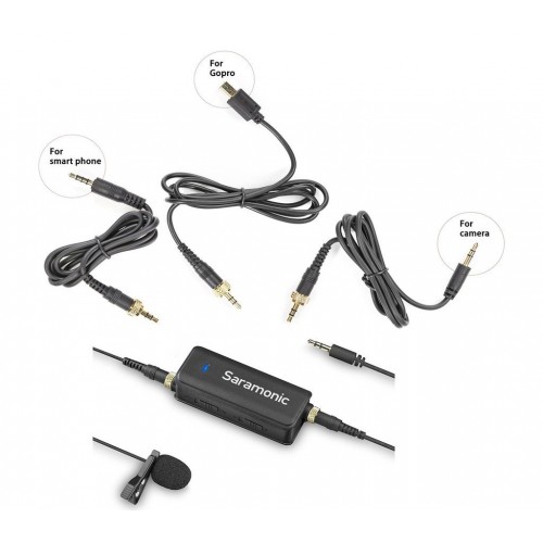 Saramonic Premium Lavalier Mic with 2-ch Audio Mixer and Output