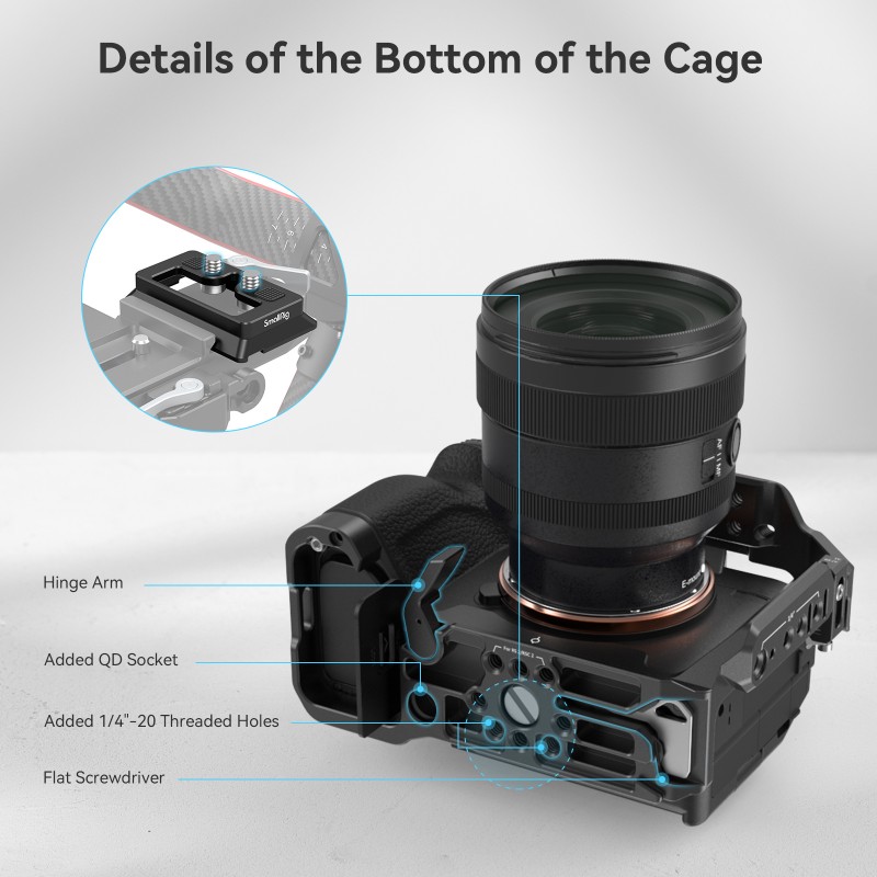 SmallRig Full Camera Cage -3667B-For Sony Alpha 7R V/Alpha 7 IV/Alpha 7S  III….