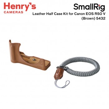 SmallRig Leather Half Case Kit for Canon EOS R50 V (Brown) 5432