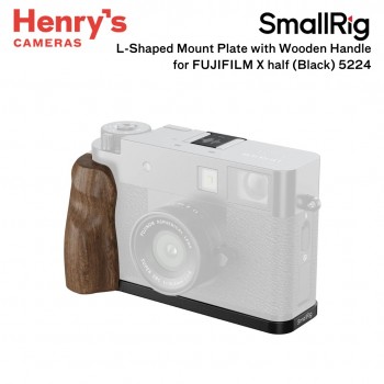 SmallRig L-Shaped Mount Plate with Wooden Handle for Fujifilm X half (Black) 5224