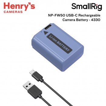 SmallRig NP-FW50 USB-C Rechargeable Camera Battery - 4330 SmallRig NP-FW50 USB-C Rechargeable Camera Battery - 4330