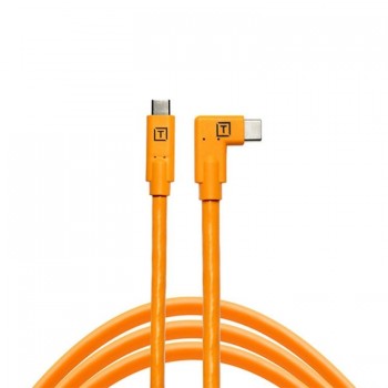 Tetherpro USB-C to USB-C Right Angle - Orange CUC15RT-ORG