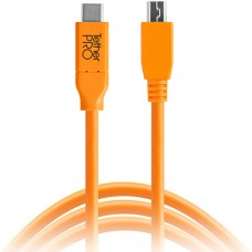 TETHERPRO USB-C TO 2.0 MICRO-B 5-PIN, 15' (4.6M) CUC2515-ORG