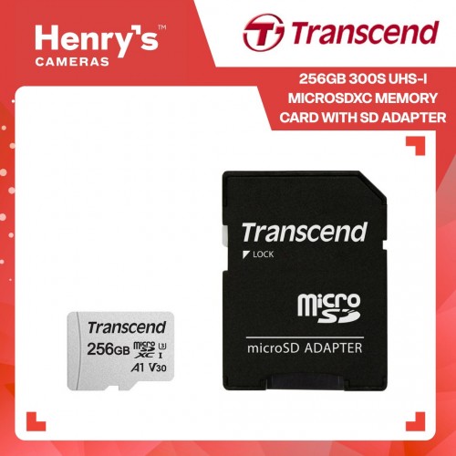 Transcend 256GB 300S UHS-I microSDXC Memory Card with SD Adapter - TS256GUSD300S-A