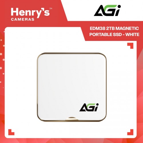 AGI EDM38 2TB Magnetic Portable SSD - White