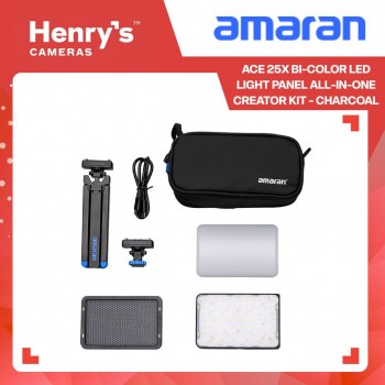 Amaran Ace 25x Bi-Color LED Light Panel All-in-One Creator Kit - Charcoal