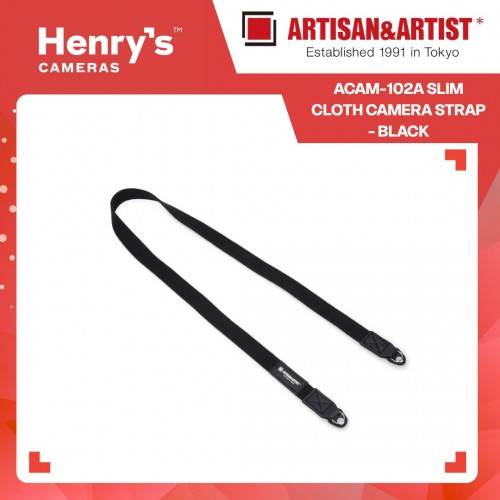 Artisan & Artist ACAM-102A Slim Cloth Camera Strap - Black