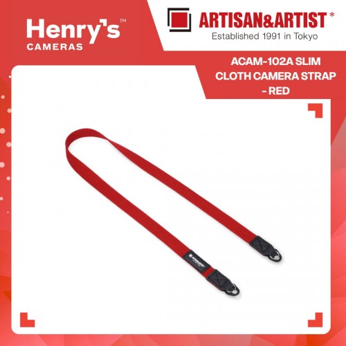 Artisan & Artist ACAM-102A Slim Cloth Camera Strap - Red