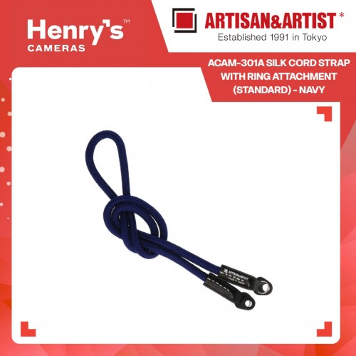 Artisan & Artist ACAM-301A Silk Cord Strap with Ring attachment (Standard) - Navy