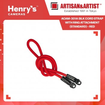 Artisan & Artist ACAM-301A Silk Cord Strap with Ring attachment (Standard) - Red