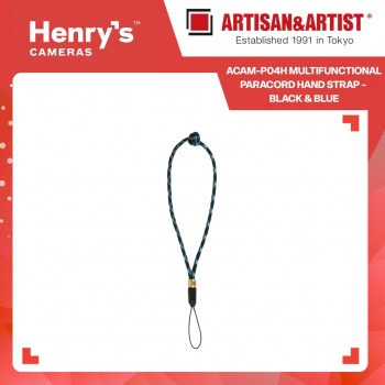 Artisan & Artist ACAM-P04H Multifunctional Paracord Hand Strap - Black x Blue
