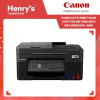 Canon Pixma G4770 Print Scan Copy Fax Ink Tank with WiFI; Windows + Mac