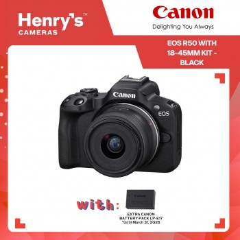 Canon EOS R50 with 18-45mm Kit - Black