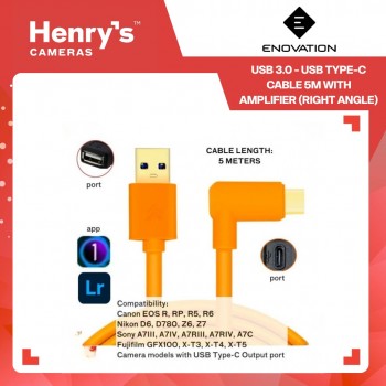 Enovation USB 3.0 - USB Type-C Cable 5M With Amplifier (Right Angle) Enovation USB 3.0 - USB Type-C Cable 5M With Amplifier (Right Angle)