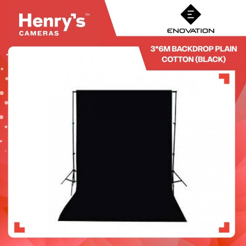 Enovation 3*6M Backdrop Plain Cotton (Black)
