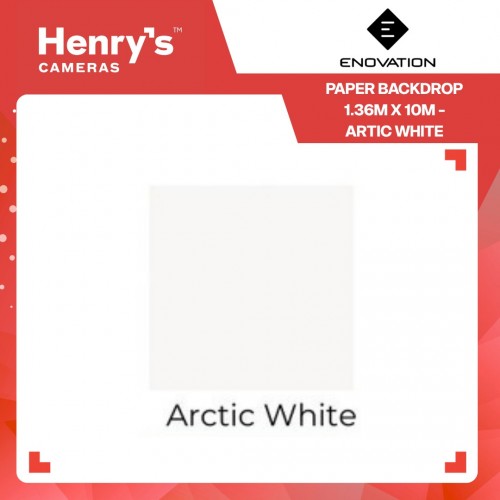 Enovation Paper Backdrop 1.36m x 10m - Artic White Enovation Paper Backdrop 1.36m x 10m - Artic White