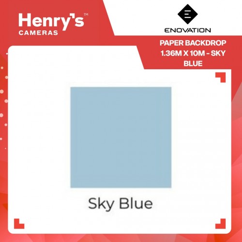 Enovation Paper Backdrop 1.36m x 10m - Sky Blue Enovation Paper Backdrop 1.36m x 10m - Sky Blue