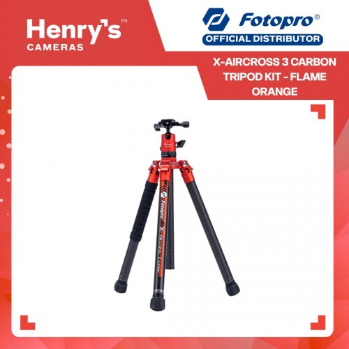 Fotopro X-Aircross 3 Carbon Tripod Kit - Flame Orange