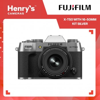Fujifilm X-T50 16-50mm Kit Digital Mirrorless Camera - Silver