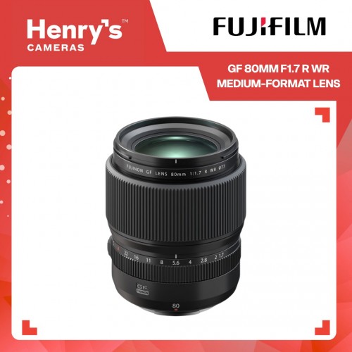 Fujifilm GF 80mm F1.7 R WR Medium-Format Lens