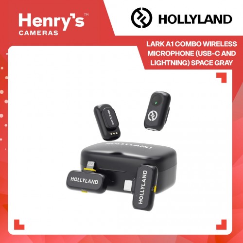 Hollyland Lark A1 Combo Wireless Microphone (USB-C and Lightning) Space Gray