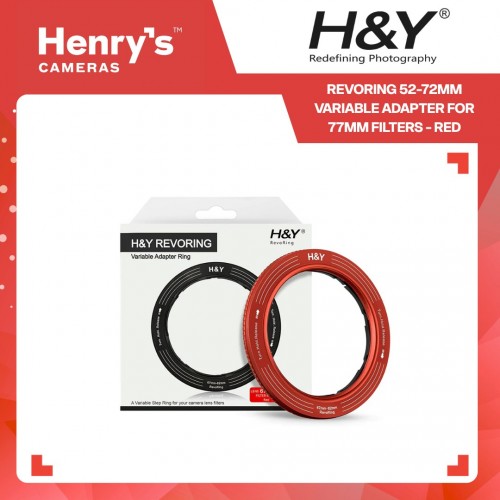 H&Y Revoring 52-72mm Variable Adapter for 77mm Filters - Red