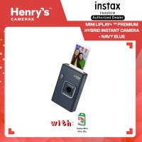 Fujifilm Instax Mini LiPlay+ Premium Hybrid Instant Camera - Navy Blue