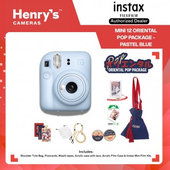 Fujifilm Instax Mini 12 Oriental Pop Package - Pastel Blue