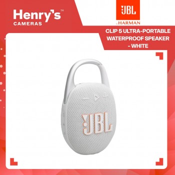 JBL Clip 5 Ultra-portable waterproof speaker - White JBL Clip 5 Ultra-portable waterproof speaker - White