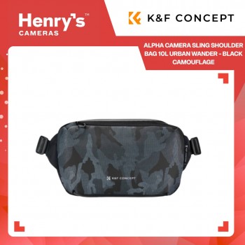 K&F Concept Alpha Camera Sling Shoulder Bag 10L Urban Wander - Black Camouflage