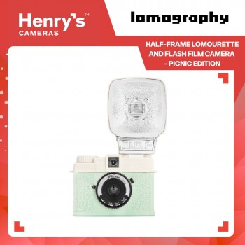 Lomography Half-Frame Lomourette and Flash Film Camera - Picnic Edition