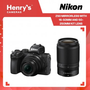 Nikon Z50 Mirrorless with 16-50mm and 50-250mm Kit Lens