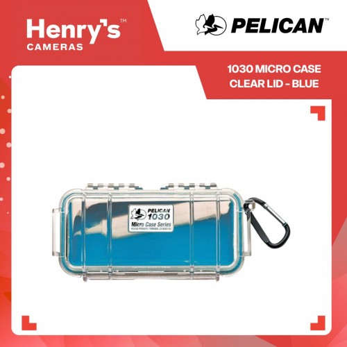 Pelican 1030 Micro Case Clear Lid - Blue Pelican 1030 Micro Case Clear Lid - Blue