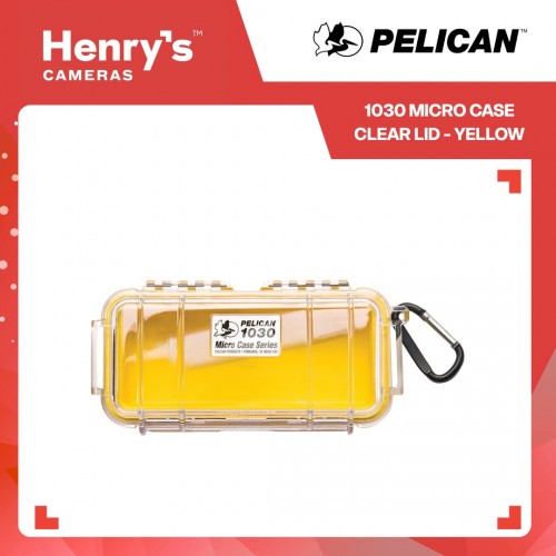 Pelican 1030 Micro Case Clear Lid - Yellow Pelican 1030 Micro Case Clear Lid - Yellow
