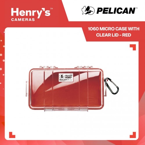 Pelican 1060 Micro Case with Clear Lid - Red Pelican 1060 Micro Case with Clear Lid - Red