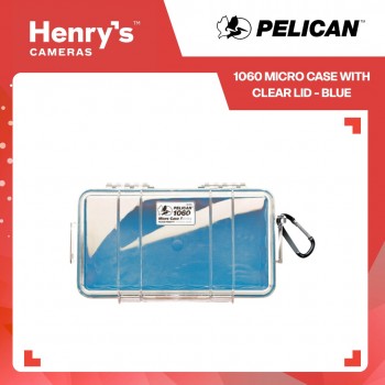 Pelican 1060 Micro Case with Clear Lid - Blue