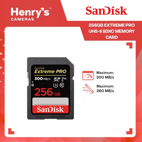 SanDisk 256GB Extreme Pro UHS-II SDXC Memory Card