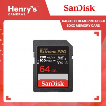 SanDisk 64GB Extreme PRO UHS-II SDXC Memory Card - SDSDXEP-064G-GN4IN