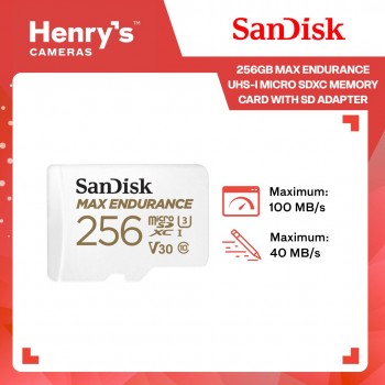 SanDisk 256GB Max Endurance UHS-I Micro SDXC Memory Card with SD Adapter SanDisk 256GB Max Endurance UHS-I Micro SDXC Memory Card with SD Adapter