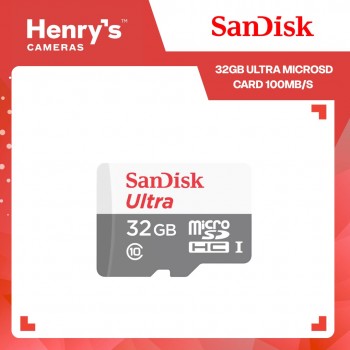 Sandisk 32GB Ultra MicroSD Card 100MB/s - SDSQUNR-032G-GN3MN