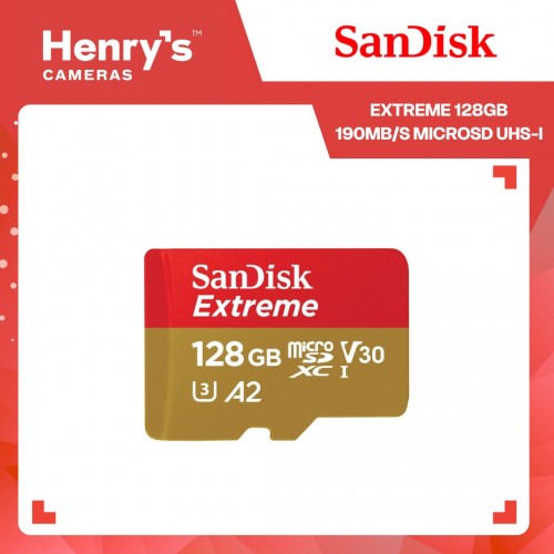Sandisk Extreme 128GB 190MB/S MicroSD UHS-I SDSQXAA-128G Sandisk Extreme 128GB 190MB/S MicroSD UHS-I SDSQXAA-128G