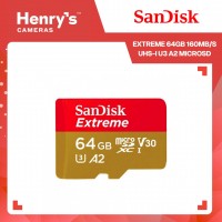 Sandisk Extreme 64GB 160MB/S UHS-I U3 A2 MicroSD - SDSQXAH-064G-GN6MN