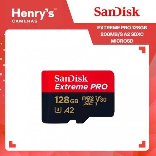 Sandisk Extreme Pro 128GB 200MB/S A2 SDXC MicroSD - SDSQXCD-128G-GN6MA