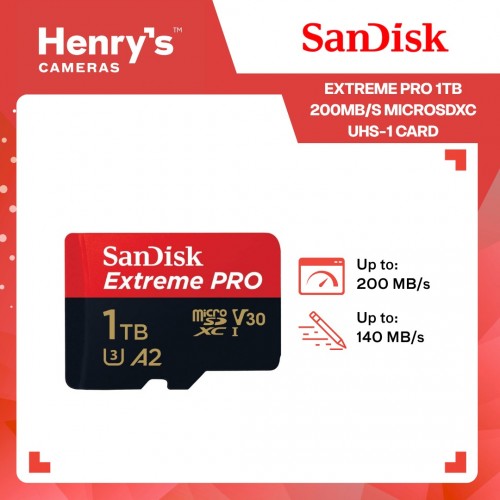 Sandisk Extreme Pro 1TB 200MB/S MICROSDXC UHS-1 Card
