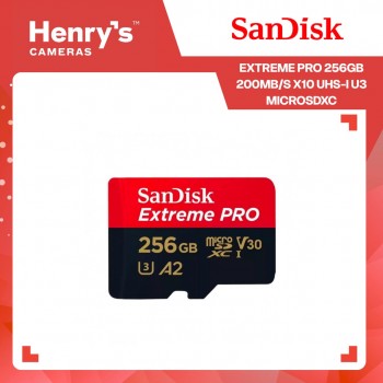 Sandisk Extreme Pro 256GB 200MB/S X10 UHS-I U3 MicroSDXC - SDSQXCD-256G-GN6MA